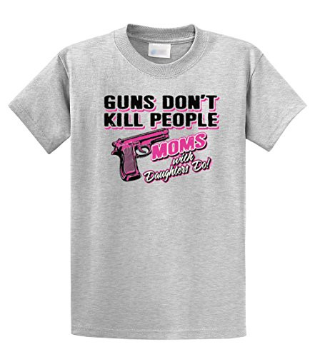 Funny Tee Shirt Guns Don't Kill Mothers Do Lightgrey Funny Tee Shirt Guns Don't Kill Mothers Do Lightgrey