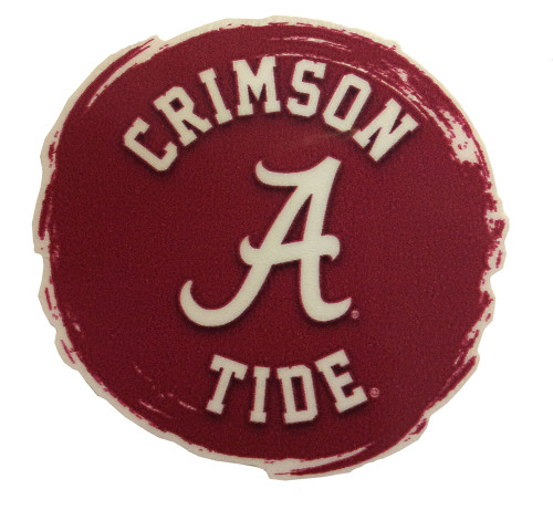 Brass Reminders, University of Alabama 3" x 3" Mini Paint Circle with A Premium Decal Crimson