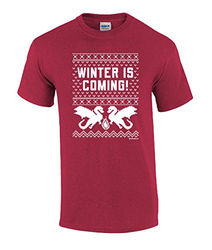 Funny Winter is Coming Dragon Ugly Holiday Sweater Tee Shirt Cherry Funny Winter is Coming Dragon Ugly Holiday Sweater Tee Shirt Cherry