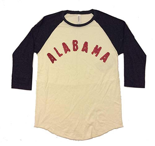 ShirtLove Alabama Vintage Letter Threadfast Raglan Shirt Grey