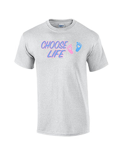 Anti Abortion Tee Shirt Choose Life Baby Foot Prints Lightgrey Anti Abortion Tee Shirt Choose Life Baby Foot Prints Lightgrey