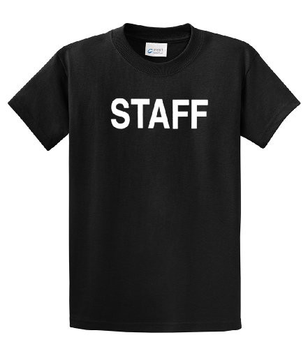 Staff Tee Shirt Concert Party Event Festival Etc. Black Staff Tee Shirt Concert Party Event Festival Etc. Black