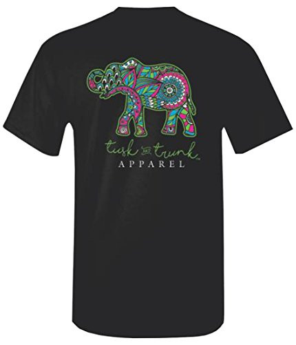 Tusk and Trunk Walking Left Elephant Short Sleeve Tee Shirt