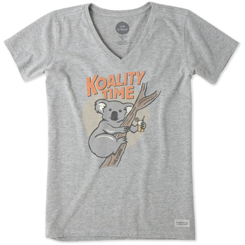 Life Is Good Womens Koality Time Crusher V-neck Short Sleeve T-shirt Life Is Good Womens Koality Time Crusher V-neck Short Sleeve T-shirt