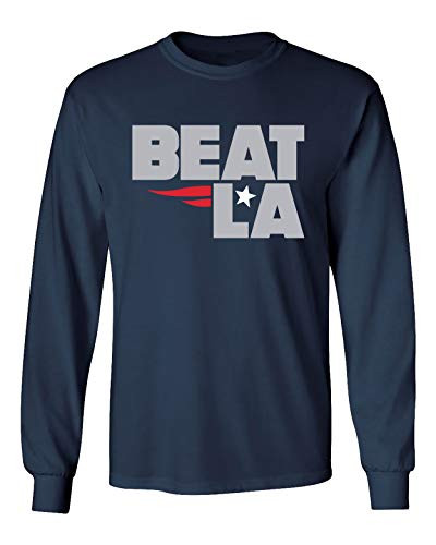 Patriots Beat LA Adult Unisex Long Sleeve Tee Shirt navy Patriots Beat LA Adult Unisex Long Sleeve Tee Shirt navy
