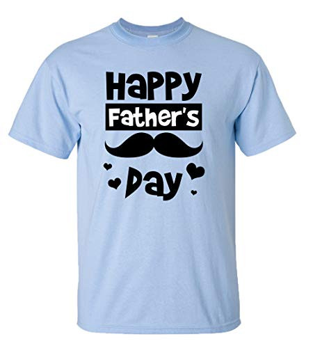 Father's Day Happy Father's Day Short Sleeve Tee Shirt Light Blue Father's Day Happy Father's Day Short Sleeve Tee Shirt Light Blue