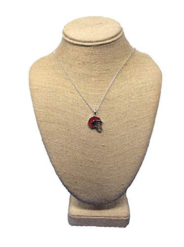Chelsea Taylor Red & Black Brass Helmet Necklace