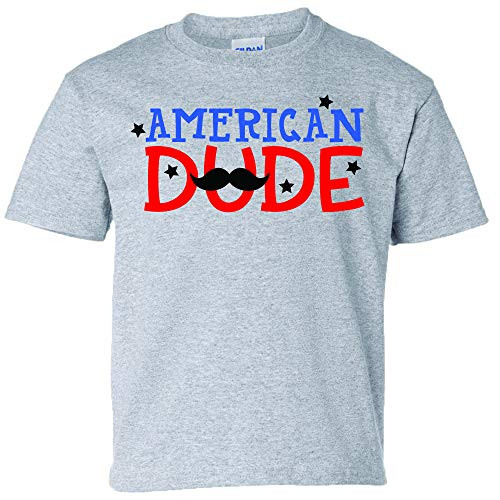 Patriotic American Dude Youth Short Sleeve Tee Shirt Sports Gray Patriotic American Dude Youth Short Sleeve Tee Shirt Sports Gray