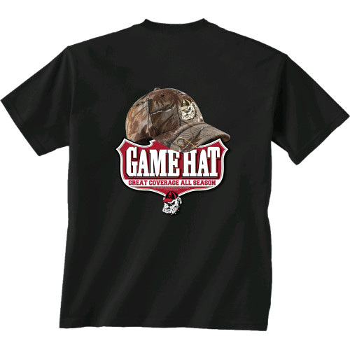 New World Graphics UGA Camo Hat Short Sleeve T-Shirt