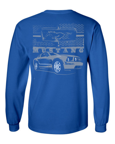 Mustang With Grill-Ford Long Sleeve Shirt Mustang With Grill-Ford Long Sleeve Shirt