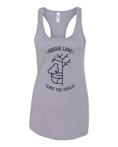 Women's Aussie Love Save the Koala Racerback Tank Top