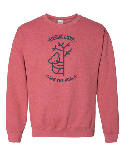 Unisex Adult Aussie Love Save the Koala Crew Neck Sweatshirt Unisex Adult Aussie Love Save the Koala Crew Neck Sweatshirt