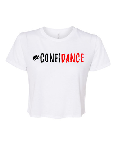 Confidance Ladies Flowy Cropped Short Sleeve T-shirt