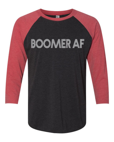 Unisex Adult Boomer AF Funny Raglan Short Sleeve T-shirt Unisex Adult Boomer AF Funny Raglan Short Sleeve T-shirt