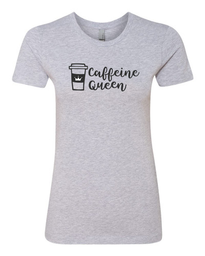 Women's Caffeine Queen Funny Ladies Short Sleeve T-shirt Women's Caffeine Queen Funny Ladies Short Sleeve T-shirt