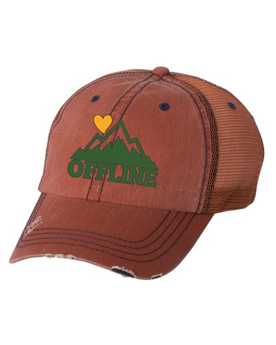 Women's Offline Mountain Range Embroidered Baseball Cap