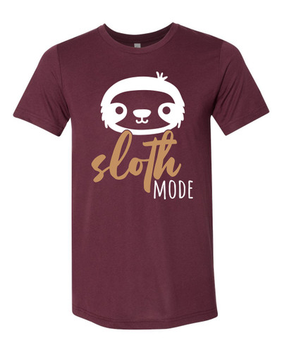 Unisex Adult Fit Sloth Mode Short Sleeve T-shirt Unisex Adult Fit Sloth Mode Short Sleeve T-shirt