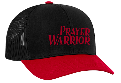 Men's Christian Prayer Warrior Embroidered Mesh Back Trucker Cap