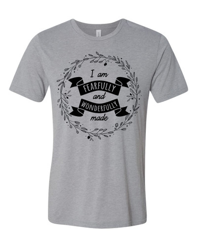 I Am Fearfully And Wonderfully Made Ladies Christian Short Sleeve T-shirt I Am Fearfully And Wonderfully Made Ladies Christian Short Sleeve T-shirt