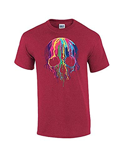 Neon Skull Tee Shirt Melting Dripping Paint Skull Face Antiquecherry Lar Neon Skull Tee Shirt Melting Dripping Paint Skull Face Antiquecherry Lar