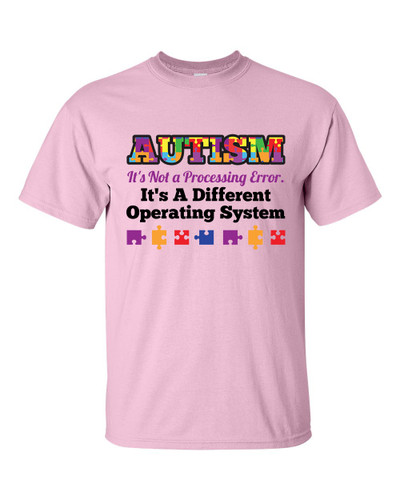 Autisim Awareness Not A Processing Error Unisex Adult Short Sleeve T-shirt
