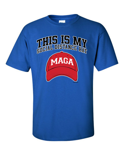 Funny This Is My Social Distancing Red MAGA Hat Unisex Adult Short Sleeve T-shirt Funny This Is My Social Distancing Red MAGA Hat Unisex Adult Short Sleeve T-shirt