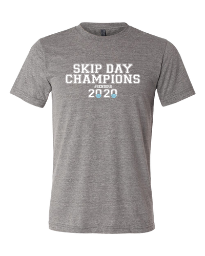 Unisex Funny Senior Class 2020 Skip Day Champions Short Sleeve T-shirt