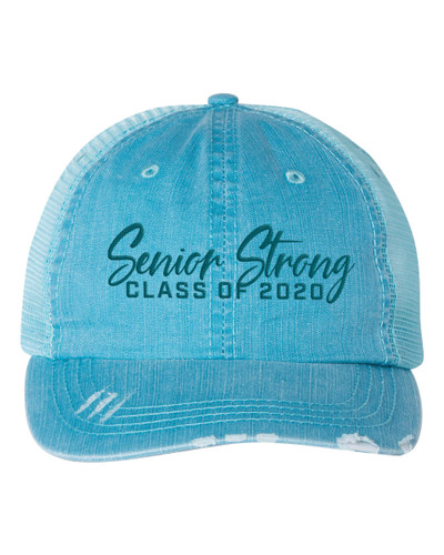 Women's Embroidered Senior Strong Class of 2020 Distressed Baseball Cap Women's Embroidered Senior Strong Class of 2020 Distressed Baseball Cap