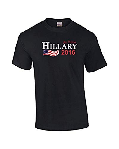 Funny Presidential Campaign Tee Shirt Hillary for Prison 2016 Black