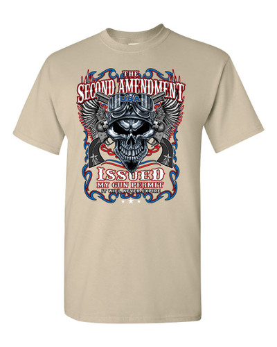 Men's Funny The Second Amendment Issued My Permit Short Sleeve T-shirt