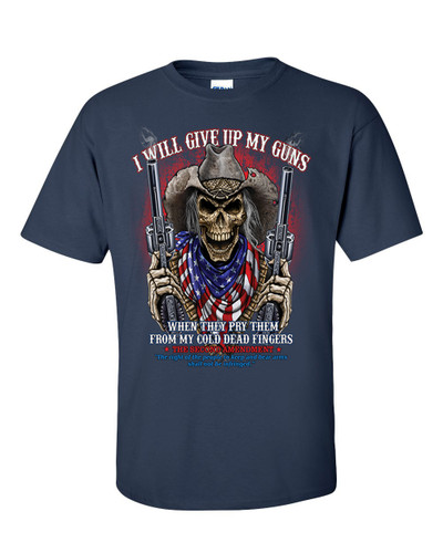Men's Skull I Will Give Up My s When They Pry Them From My Cold Dead Fingers Short Sleeve T-shirt