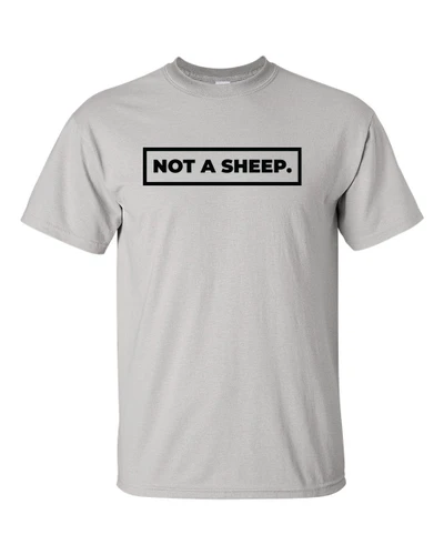 Political Funny Not A Sheep Sheeple Herd Mentality Short Sleeve T-shirt