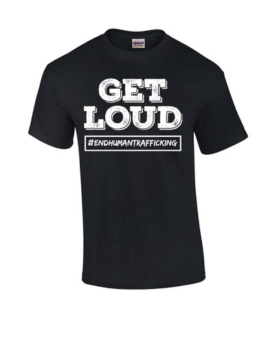 Get Loud End Human Trafficking Unisex Adult Short Sleeve T-shirt