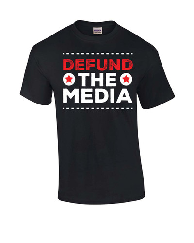 Funny Defund the Media Unisex Adult Short Sleeve T-shirt Funny Defund the Media Unisex Adult Short Sleeve T-shirt