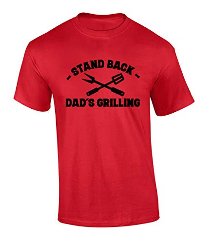 Funny Dad's Grilling Adult Mens Short Sleeve Tee Shirt Red Funny Dad's Grilling Adult Mens Short Sleeve Tee Shirt Red