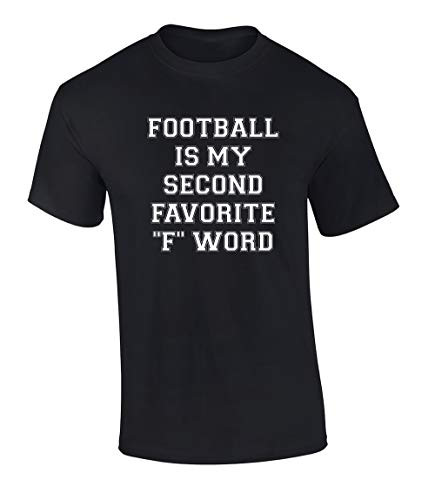 Funny Football Second Favorite F Word Short Sleeve Tee Shirt Black