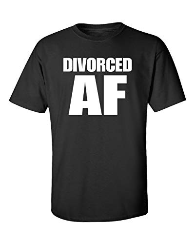 Funny Divorced AF Adult Unisex Short Sleeve Tee Shirt Black Funny Divorced AF Adult Unisex Short Sleeve Tee Shirt Black
