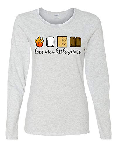 Love Me A Little Smore Valentine's Day Women's Long Sleeve Shirt Ash