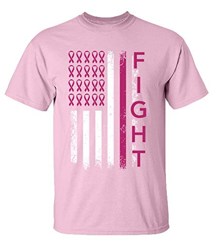 Cancer Awareness Fight Breast Cancer Adult Short Sleeve Tee Shirt Light Pink Cancer Awareness Fight Breast Cancer Adult Short Sleeve Tee Shirt Light Pink