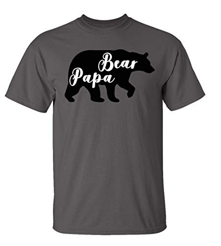 Father's Day Papa Bear Short Sleeve Tee Shirt Charcoal Father's Day Papa Bear Short Sleeve Tee Shirt Charcoal