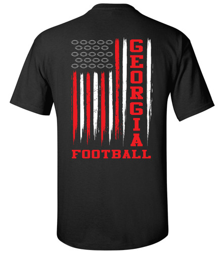 Football Team Colors American Flag Unisex Short Sleeve T-shirt Football Team Colors American Flag Unisex Short Sleeve T-shirt