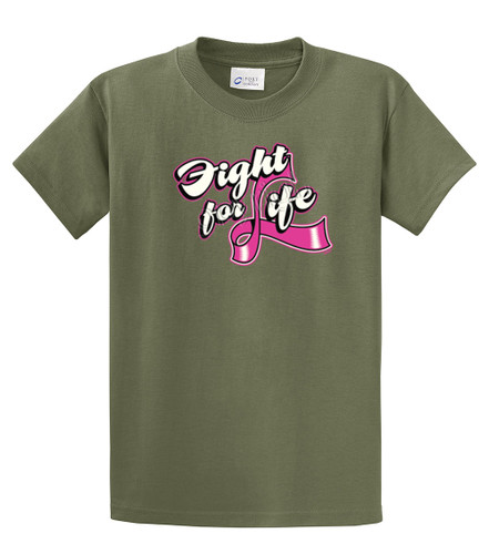 Fight for Life Breast Cancer Awareness Adult Tee Shirt military Fight for Life Breast Cancer Awareness Adult Tee Shirt military