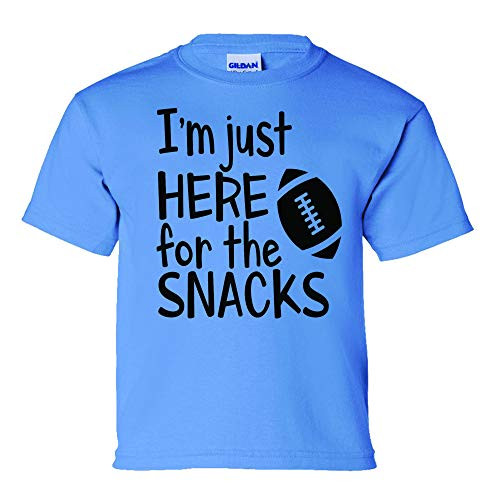 Funny Here for The Snacks Youth Short Sleeve Tee Shirt Carolina Blue Funny Here for The Snacks Youth Short Sleeve Tee Shirt Carolina Blue