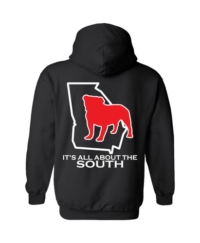 It's All About The South Georgia Football State Outline Unisex Hoodie