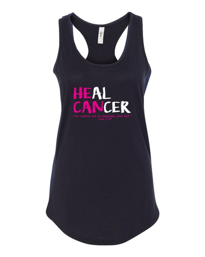 Womens Breast Cancer Awareness Heal Cancer Pink Ribbon Athletic Racerback Tank Top Womens Breast Cancer Awareness Heal Cancer Pink Ribbon Athletic Racerback Tank Top