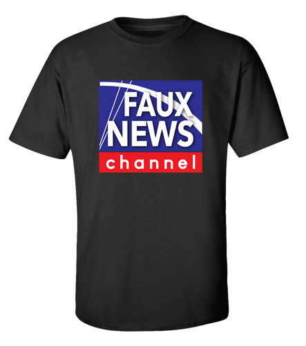 Funny Political Faux News Network Logo Defund Mainstream Media Unisex Adult Short Sleeve T-shirt Funny Political Faux News Network Logo Defund Mainstream Media Unisex Adult Short Sleeve T-shirt