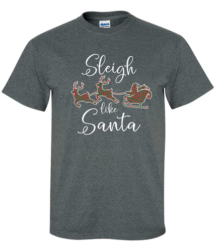 Sleigh Like Santa Cheetah Print Unisex Short Sleeve T-shirt