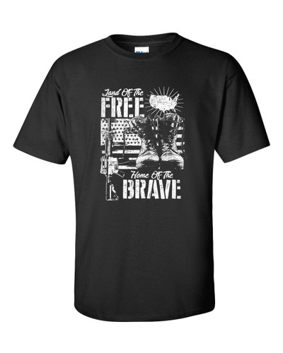 U.S Military Land of the Free Home of the Brave Unisex Short Sleeve T-shirt U.S Military Land of the Free Home of the Brave Unisex Short Sleeve T-shirt