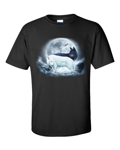 Trenz Shirt Company Yin Yang Wolves Unisex Short Sleeve T-shirt