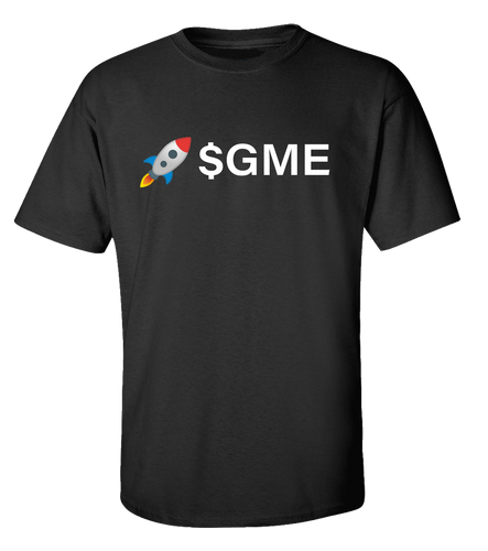 $GME To The Moon Rocket GME Stocks Investing Day Trading Free Market Hedge Fund Short Sleeve T-shirt